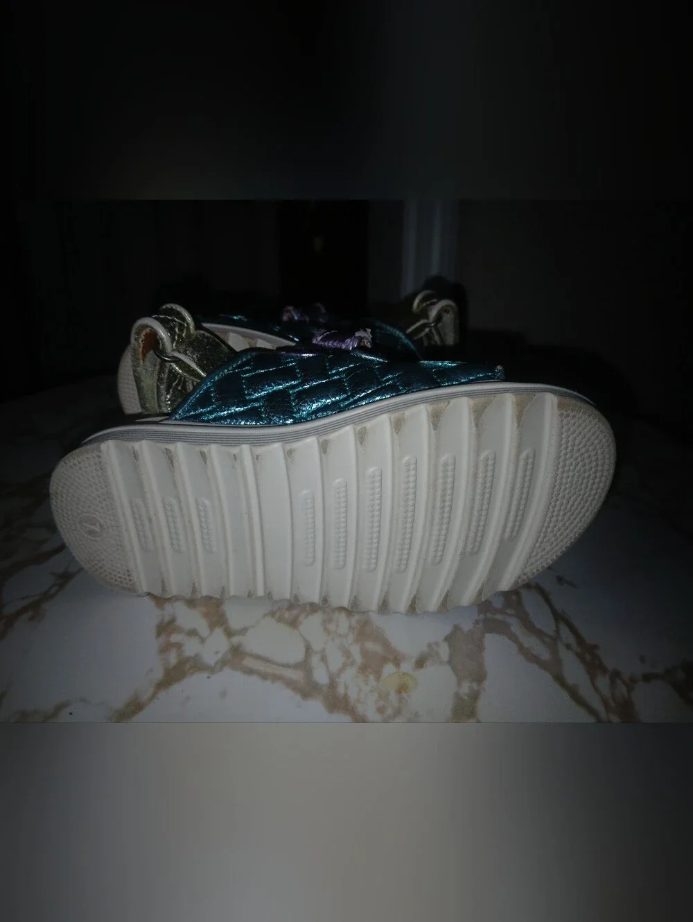 Used Kurt Geiger Mini Orson Quilted Kids Sandals.
